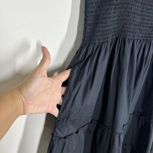 COPY - Hill House Sz L The Ellie Nap Cotton Poplin Tiered Smocked Midi Dress Bl… - Picture 6 of 12